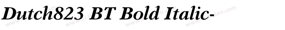 Dutch823 BT Bold Italic字体转换